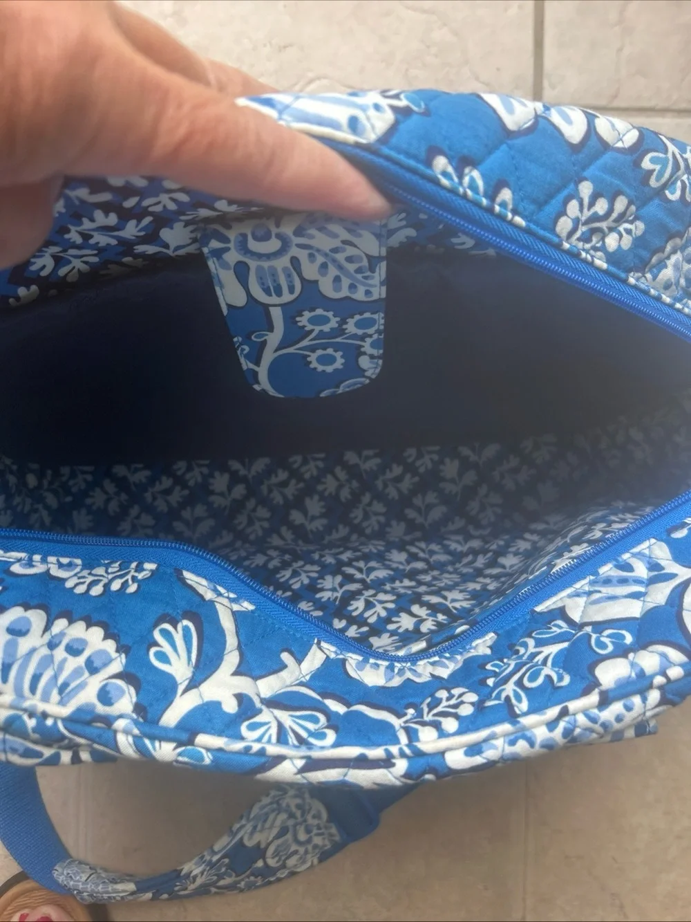 NWOT Vera Bradley Blue Lagoon Laptop bag/tote case Retired pristine